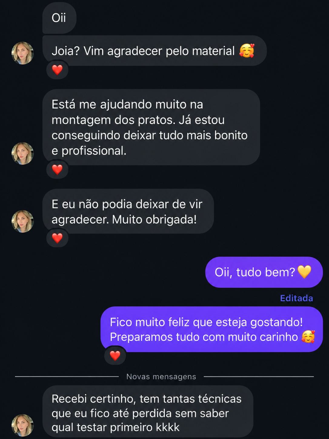 Depoimento 1 de quem aplicou as técnicas de empratamento