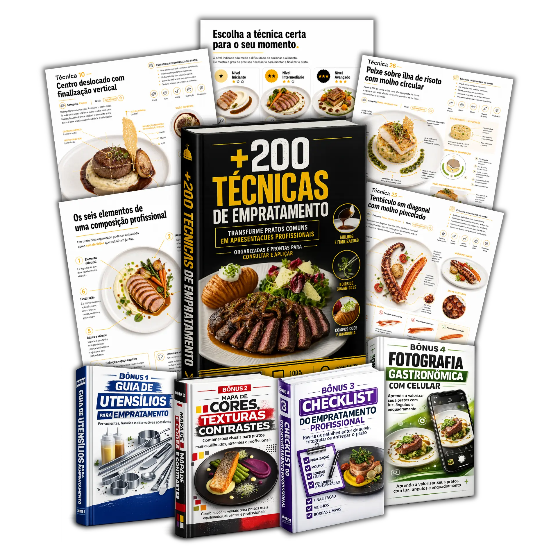 +200 Técnicas de Empratamento e os 4 bônus
